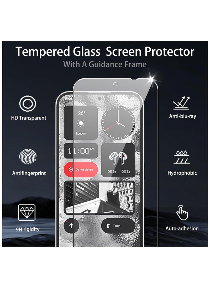 General Compatible with Nothing Phone 2a 2024 Screen Protector, Tempered Glass, Full Coverage 9H Hardness Anti-Scratch No Bubbles HD Clear Tempered Glass  - Image 5