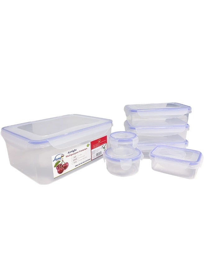 Home Food Container, Plastic Food Box, 7pcs Set - Image 2