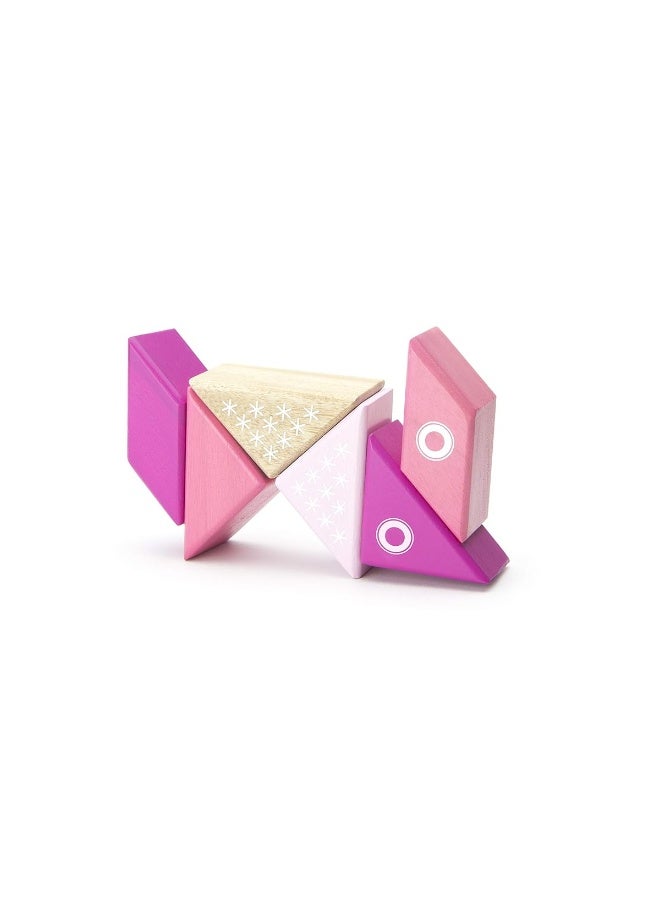 Tegu 6 Piece Tegu Travel Pal Magnetic Wooden Block Set Kitty - Image 4