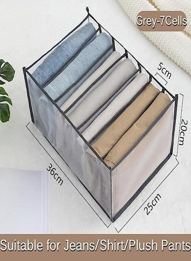 PRINTME 7 Compartment Wardrobe Clothes Organizers For Storage Box For Clothes Multipurpose Cloth Organizers Storage Box Wardrobe Clothes Storage Organiser T-Shirt, Legging, Skirts, Jeans Pack Of 1 - Image 5