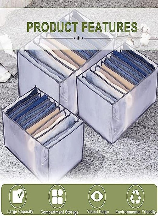 PRINTME 7 Compartment Wardrobe Clothes Organizers For Storage Box For Clothes Multipurpose Cloth Organizers Storage Box Wardrobe Clothes Storage Organiser T-Shirt, Legging, Skirts, Jeans Pack Of 1 - Image 3