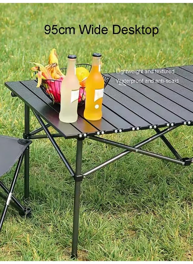 AGD Portable Folding Camping Table, 95cm, Spacious, Lightweight, Suitable for for Picnics, BBQs and the Beach - Image 4