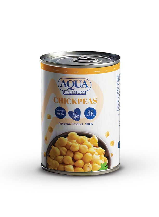 AQUA PREMIUM Chickpeas – Ready to Use Canned Chickpeas, Easy Open Can 400 gram  Pack of 4 - Image 2