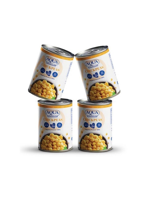 Chickpeas – Ready to Use Canned Chickpeas, Easy Open Can 400 gram  Pack of 4