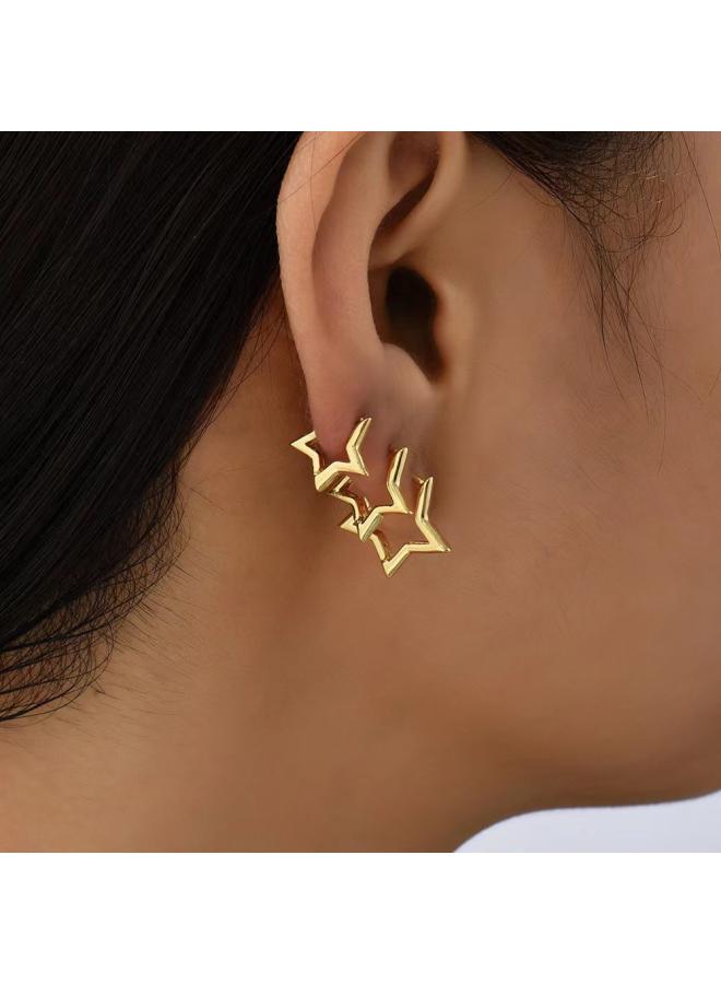 Simple Earrings High Sense Niche Men And Women European And American Alloy Earrings Personality Temperament Rock Punk Earrings