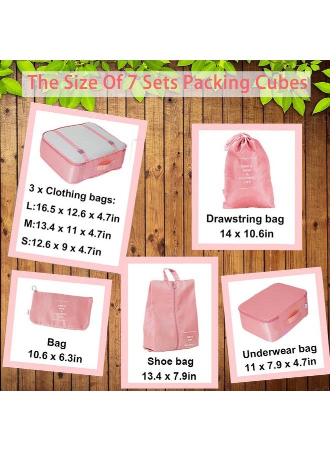 بيت رايس منظم سفر من PETRICE، مكعبات تعبئة للسفر، أساسيات السفر، حقيبة أدوات النظافة، حقائب تعبئة للملابس، منظم سفر للنساء، حقيبة سفر، منظم سفر مكعبات تعبئة (وردي) - Image 4