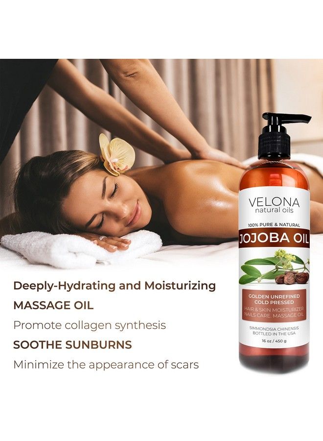 velona Jojoba Oil 32 Oz (With Pump) ; 100% Pure And Natural ; Golden Unrefined Cold Pressed Hexane Free ; Moisturizing Face Hair Body Skin Care Stretch Marks Cuticles - Image 4