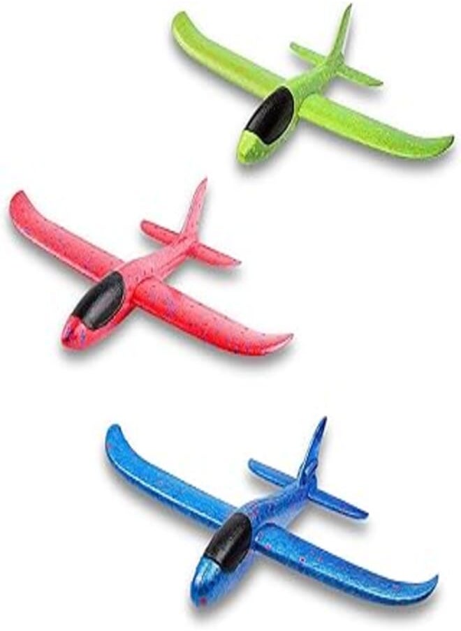 Sunshine smile Glider, Pack of 3 Polystyrene Airplane, Manual Throwing Plane, Foam Aeroplane Toy, Children's Foam Glider, Throwing Glider, Model Glider, Sports Outdoor Toy Aeroplane 