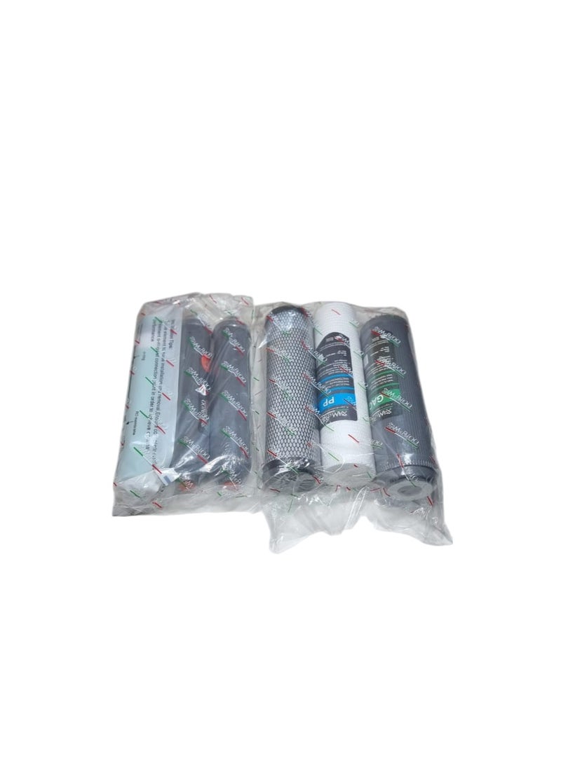 Mcpoloo Water Filters Pack Set for Standard 6 Stage Reverse Osmosis RO Systems with 50 GPD RO Membrane, Stage 1 to 6, Under Sink Replacement Cartridge Filters - Image 3