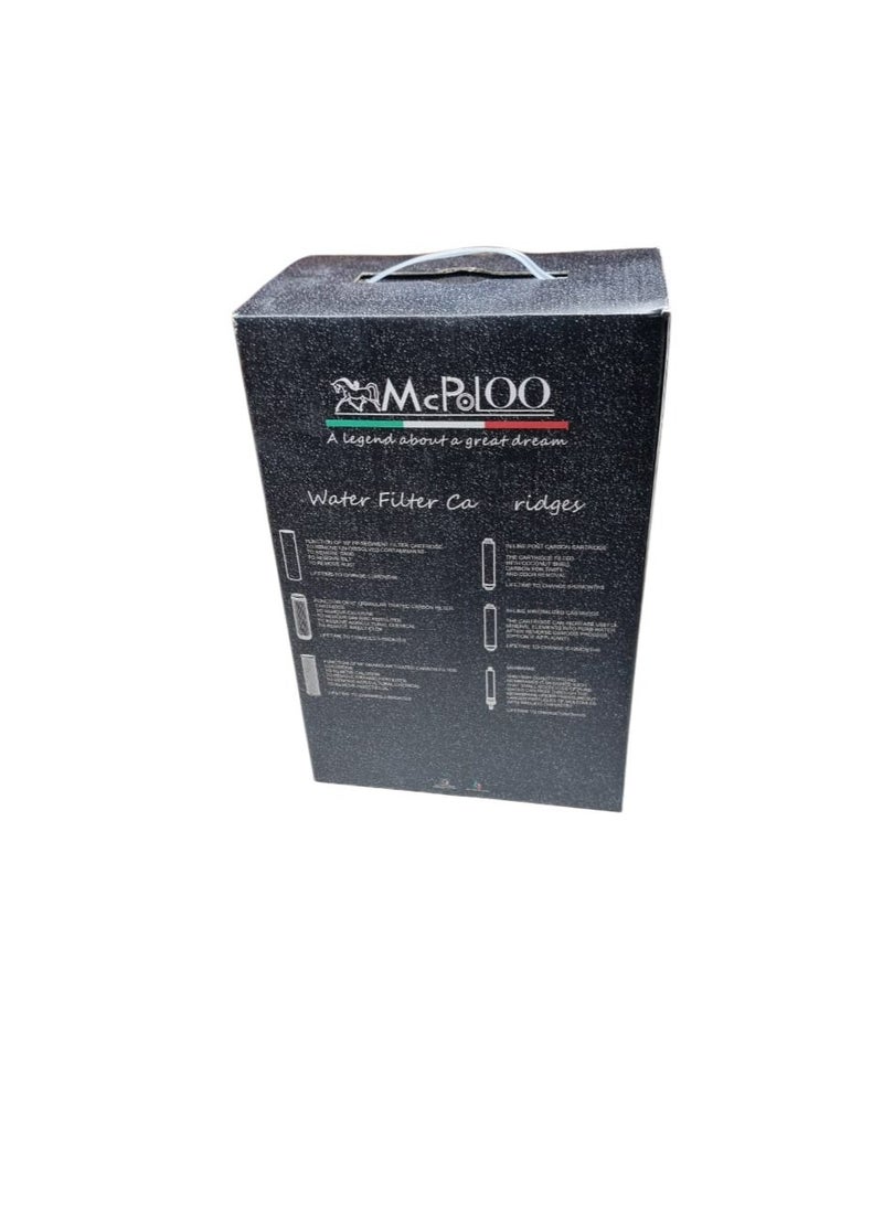 Mcpoloo Water Filters Pack Set for Standard 6 Stage Reverse Osmosis RO Systems with 50 GPD RO Membrane, Stage 1 to 6, Under Sink Replacement Cartridge Filters - Image 2