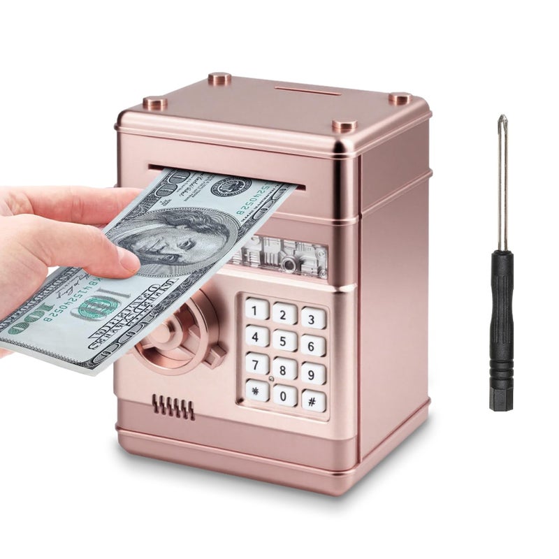 Ranphykx Piggy Bank for Kids Girls Boys with Password Code Lock Cash Coin Can Piggy Bank Girls Electronic Money Safe Bank for Kids Money Box Birthday Gift for 312 Year Old Boys - Image 3