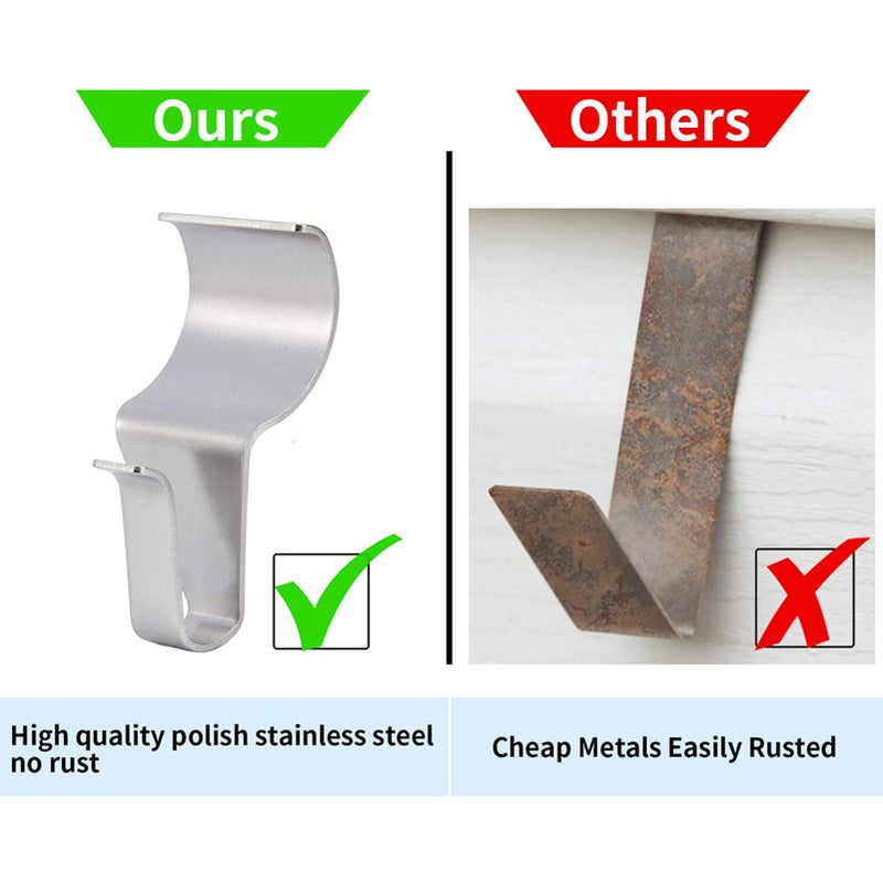 LEGLO No-Hole Needed Vinyl Siding Hooks Hangers For Hanging 8 Pack, Heavy Duty Light Mailbox Planter Hanger 8 Pack - Image 4