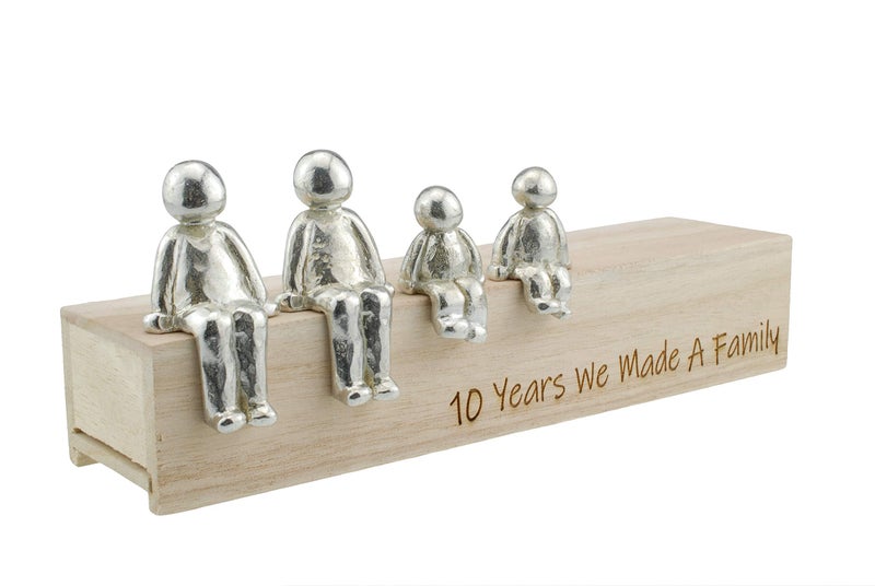 Pirantin 10th Anniversary Idea - 10 Years We Made A Family 100% - Choose Your Family Combination Gift (2 Children) - Image 5