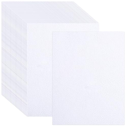 Nitelemn 50 Sheets Linen Textured Cardstock White 250g/92lb Cover Printer Paper, 5 x 7 Inches for Printers, Invitation, Arts and Craft, Scrapbook, DIY Projects (White, 5×7in,J) - Image 1