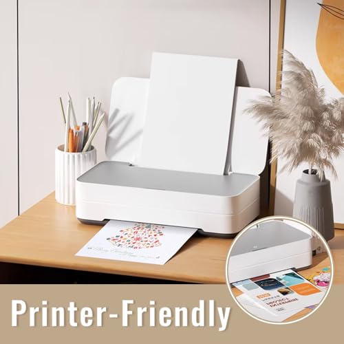 Nitelemn 50 Sheets Linen Textured Cardstock White 250g/92lb Cover Printer Paper, 5 x 7 Inches for Printers, Invitation, Arts and Craft, Scrapbook, DIY Projects (White, 5×7in,J) - Image 3