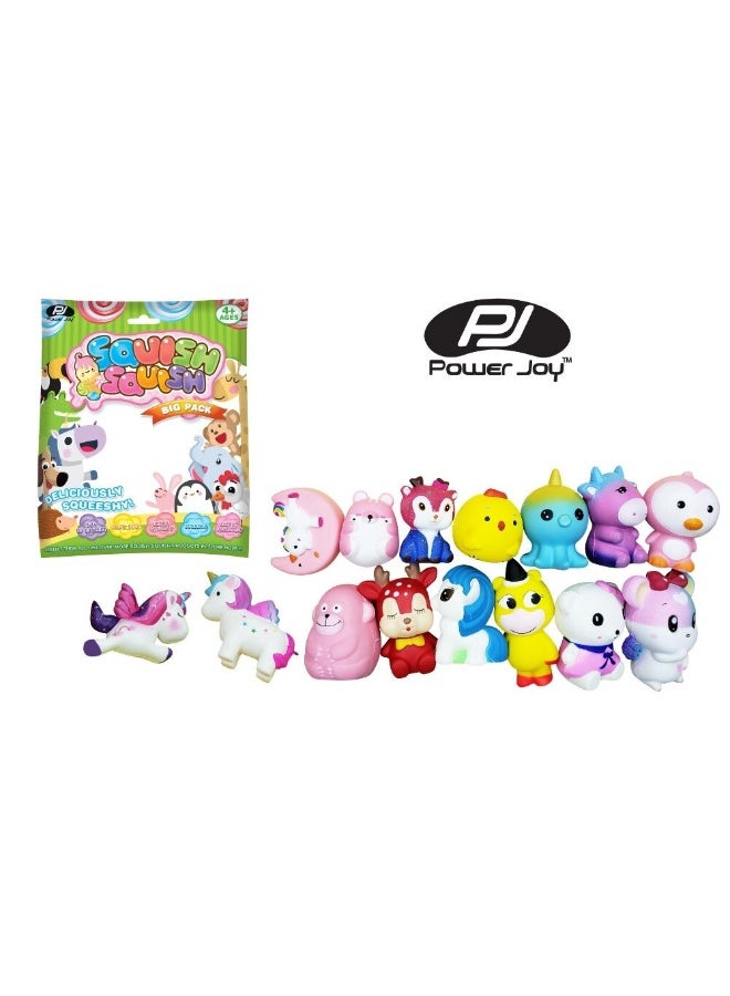 Power Joy Squishy Toy Squish Animal Big Pack, Assorted 1 Piece (Style & Color May Vary) Each Sold Separately - Image 1