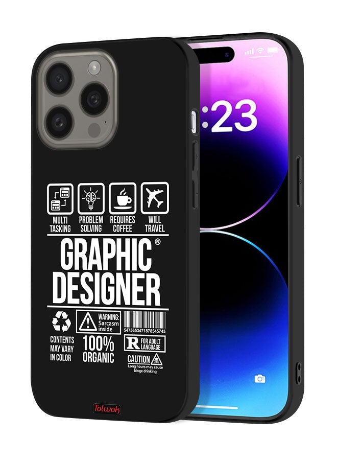 Tolwak Apple iPhone 15 Pro Max Protective Case Cover Graphic Designer Sticker - Image 1