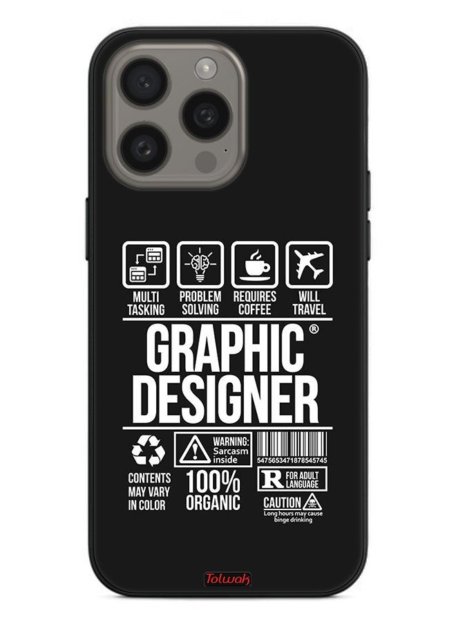Tolwak Apple iPhone 15 Pro Max Protective Case Cover Graphic Designer Sticker - Image 2
