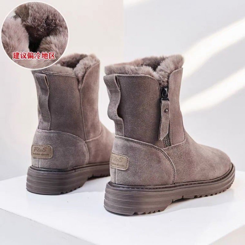 2024 Trendy Womens Short Snow Boots Khaki