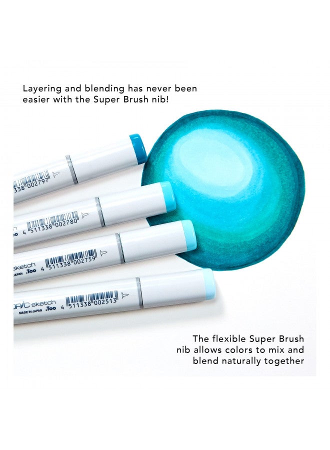 Copic Sketch, Alcohol-based Markers, 6pc Set, Sea & Sky - Image 3