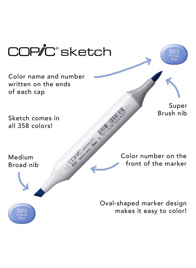 Copic Sketch, Alcohol-based Markers, 6pc Set, Sea & Sky - Image 2