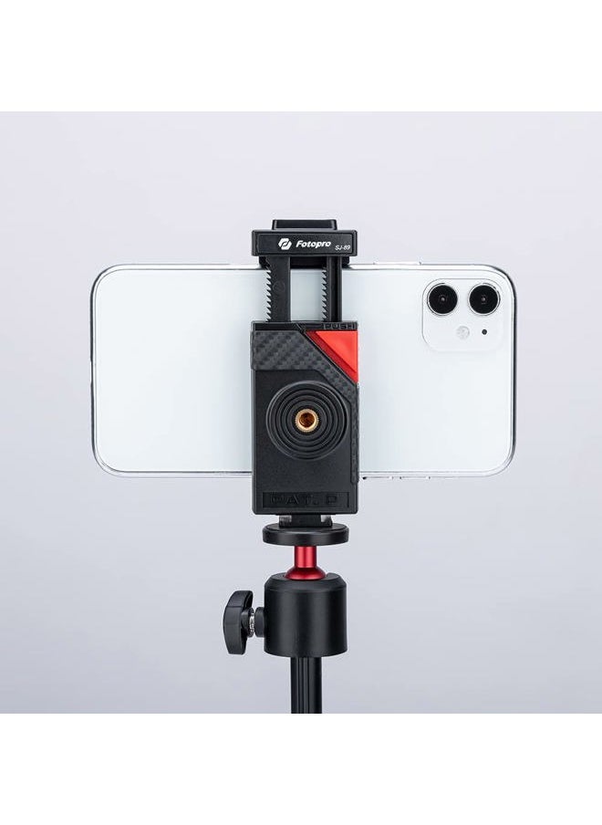 Fotopro Phone Tripod Mount Cold Shoe Universal Cell Phone Adjustable Mount Adapter for Monopod Selfie Stick Desktop Tripod Video Vlogging Photograph  - Image 5