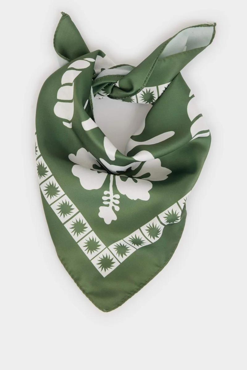 ديفاكتو Woman Printed Satin Scarf