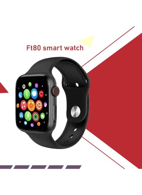 FT80 Smart Watch Full Touch Screen Size 44mm With Silicone Band