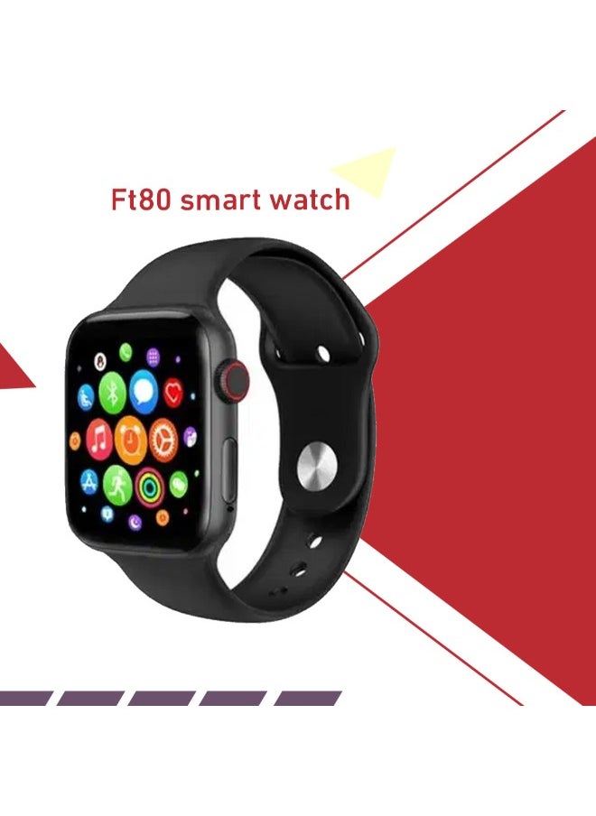 Generic - FT80 Smart Watch Full Touch Screen Size 44mm With Silicone Band - Image 1
