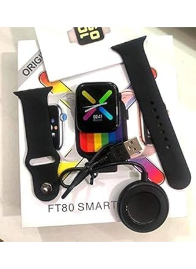 Generic - FT80 Smart Watch Full Touch Screen Size 44mm With Silicone Band - Image 1