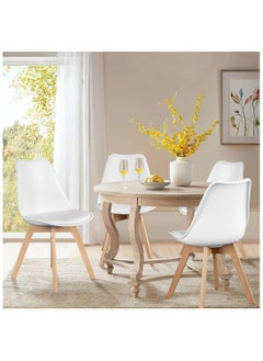 Mahmayi Mahmayi Ultimate Eames Style Retro White Cushion Chair - Pack of 4  - Image 2