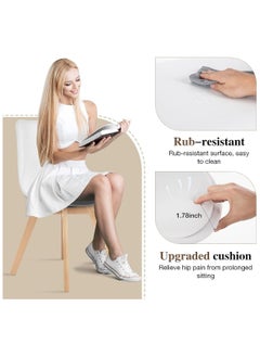 Mahmayi Mahmayi Ultimate Eames Style Retro White Cushion Chair - Pack of 4  - Image 4