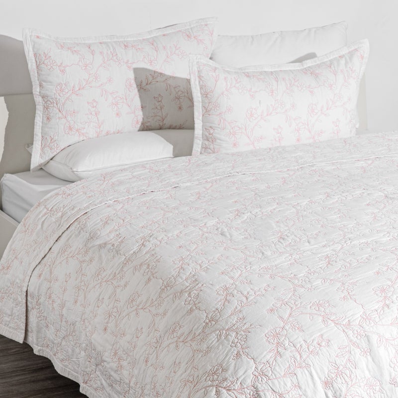 Boutique Blanche 3pcs queen cotton comfrter set 200*230cm, white - Image 1