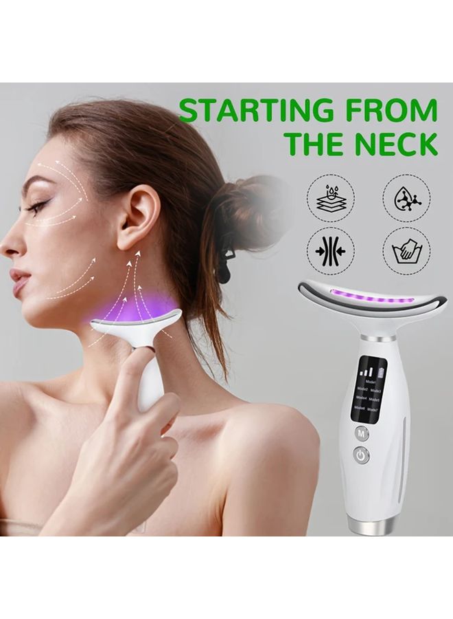 مساج الوجه بإضاءة LED 7 ألوان مع شاشة رقمية قابلة للشحن عبر USB - Image 2