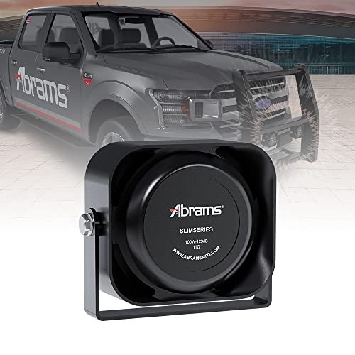 Abrams ABR-S100 Compact 100W Siren Speaker High Performance (Capable with Any 100W Siren) Ultra Slim Low Profile - Image 1