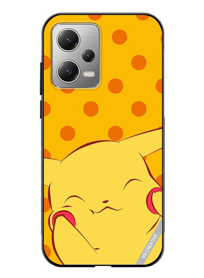VR CREATIVE Protective Case Cover For Xiaomi Redmi Note 12 Cheeky Pikachu Design Multicolour - Image 1