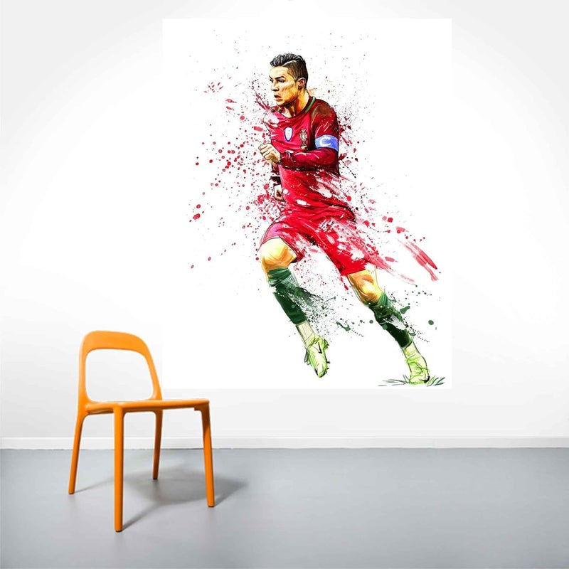Wall Attraction ملصق جدار رونالدو الملون ملصق جدار بحجم 45x58 سم NBD72 - Image 1
