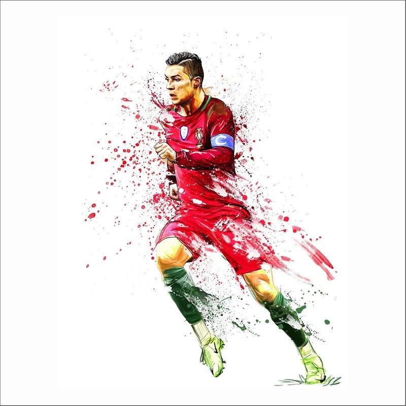 Wall Attraction ملصق جدار رونالدو الملون ملصق جدار بحجم 45x58 سم NBD72 - Image 3