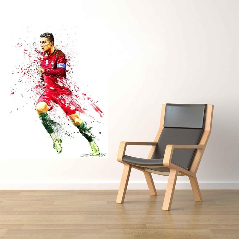 Wall Attraction ملصق جدار رونالدو الملون ملصق جدار بحجم 45x58 سم NBD72 - Image 2