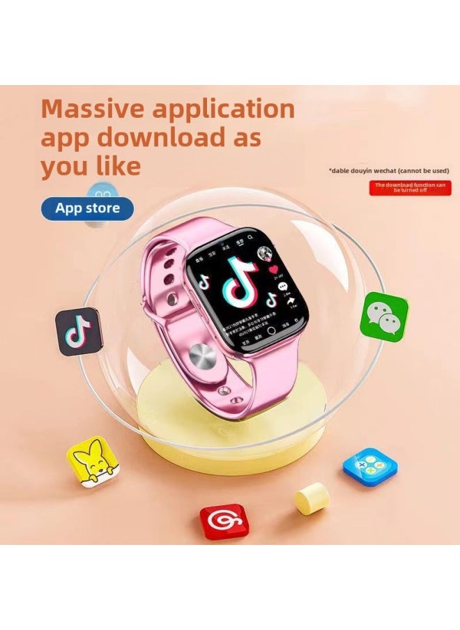 5G Full Netcom Children's Phone Watch Smart Download Video Positioning Boys And Girls Junior High School Primary School Students.-Color:5g Pink Pro [dual Camera Video Payment + Application Any Download] Nfc Access Control + 128g Memory
