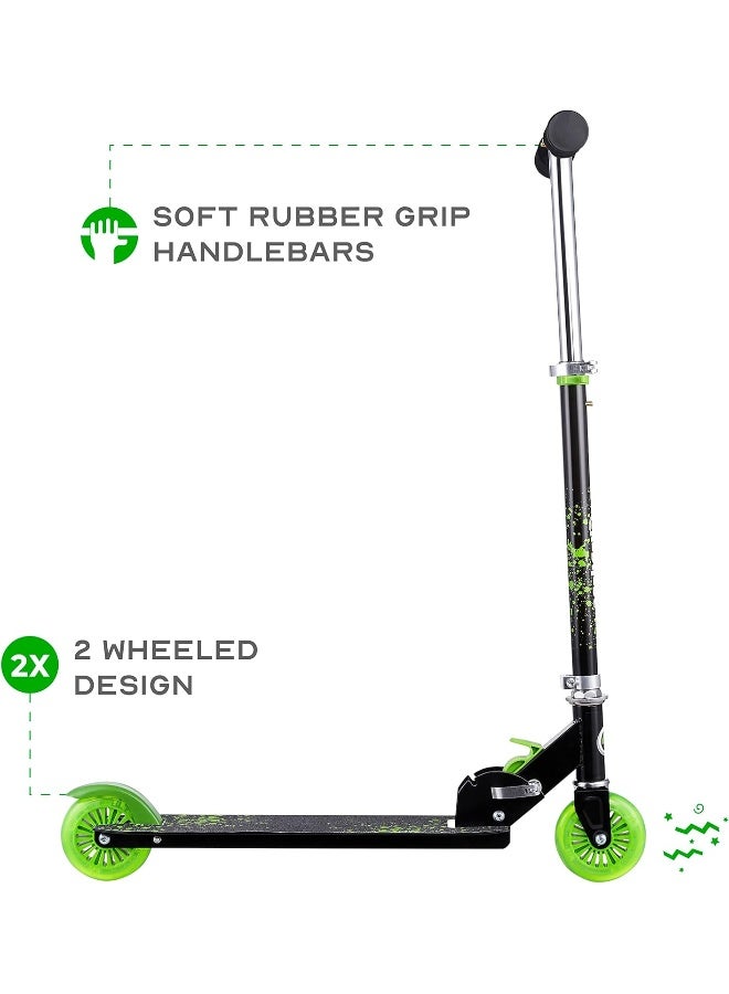 VOYAGER 2 Wheel Kick Scooter with Matching ABS Helmet, Protective Gear with Light up Wheels for Boys and Girls, Sturdy Deck and Wheels, Rear Brake, Great Gift - Image 3