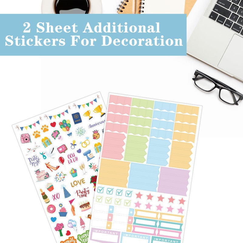 Shoparr Planner Stickers - 12 Festival Theme Monthly Planner Stickers, Accessories 14 Sheet 1500+ Colourful Stickerï¼ŒHoliday Seasonal Sticker, for Calendar Journaling, Gifts - Image 3