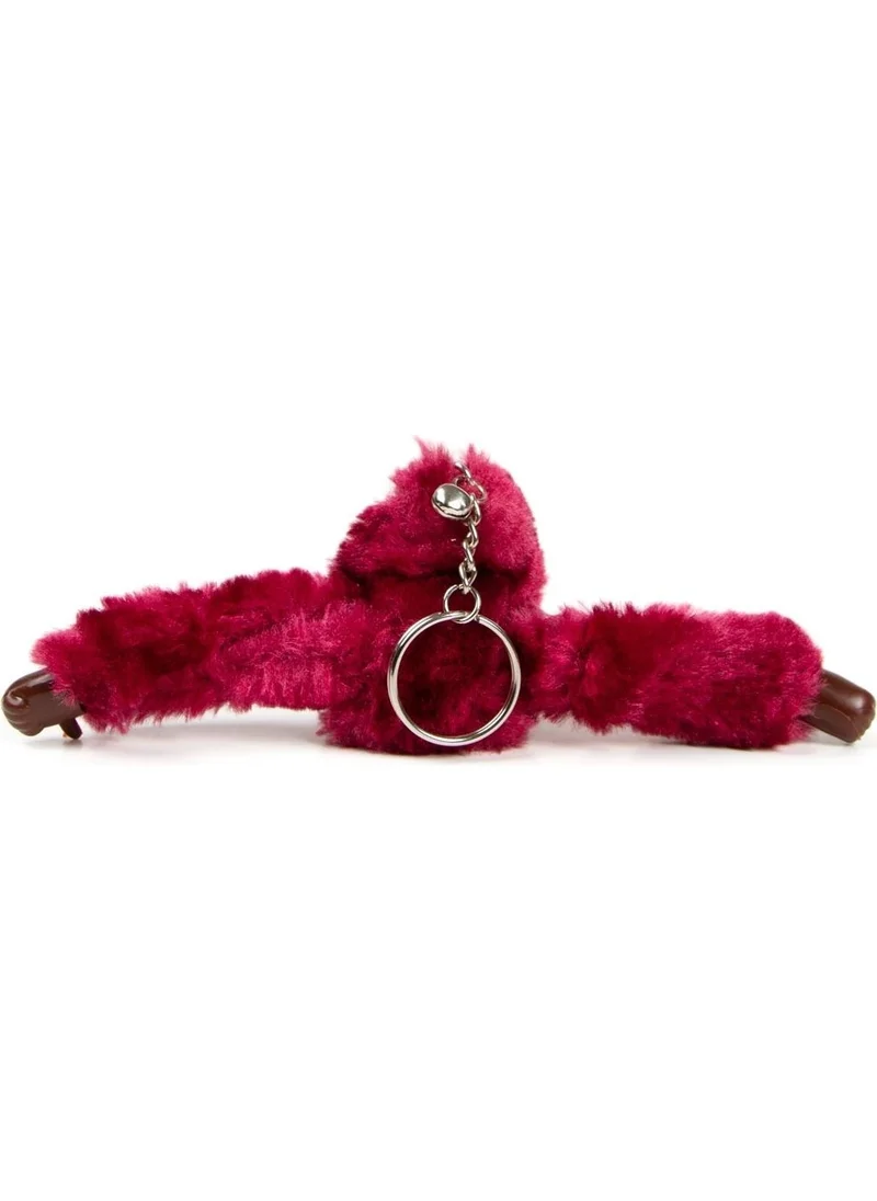 Newish Polo Newishpolo Monkey Plush Keychain Dark Pink
