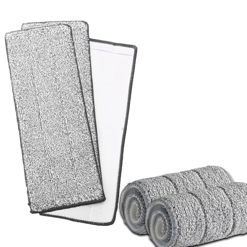 STELLIX Microfiber Small Mop Refill Pad: Washable, Fits Flat Mops, Ideal for Small Buckets (4 Pc, 33x11.5 cm) - Image 1