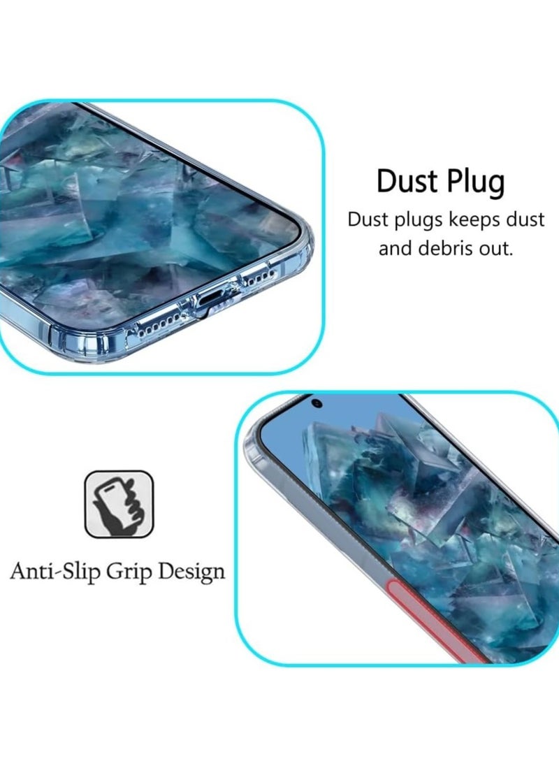 Pixel 9 Pro Clear Case Soft Flexible Slim fit Lightweight TPU Transparent Back Cover with Camera Protection Designed for Pixel 9 Pro