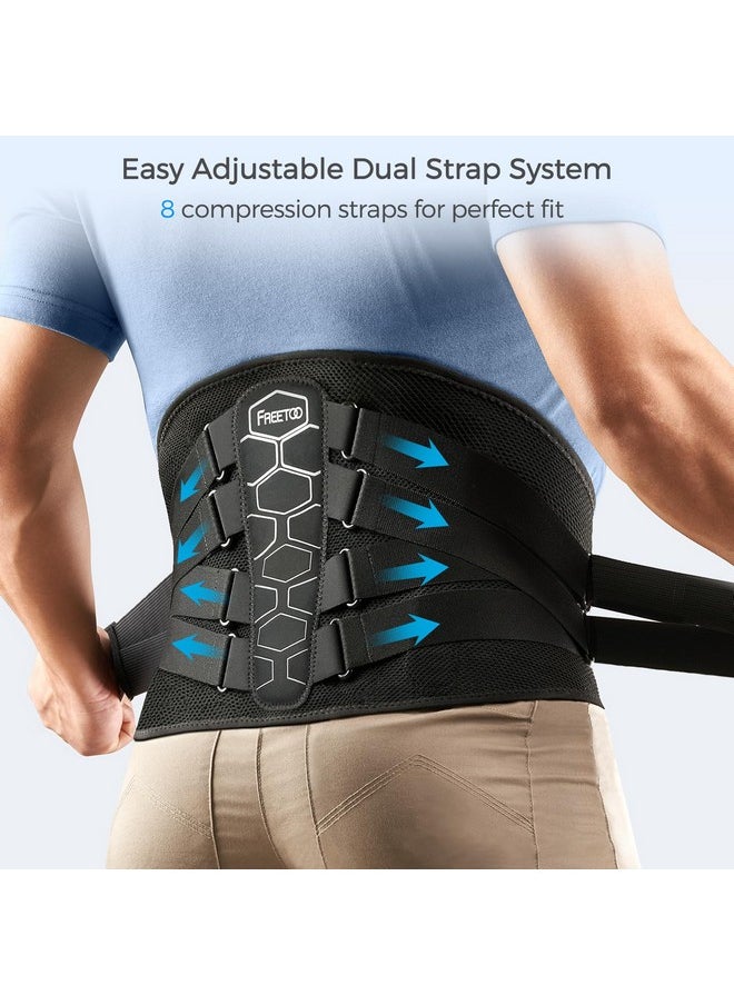 FREETOO FREETOO Back Brace for Lower Back Pain Relief with Pulley System,Lumbar Support Belt for Men & Women with Lumbar Pad, Ergonomic Design and Soft Breathable 3D Knit Material,for Herniated Disc,Sciatica  - Image 3