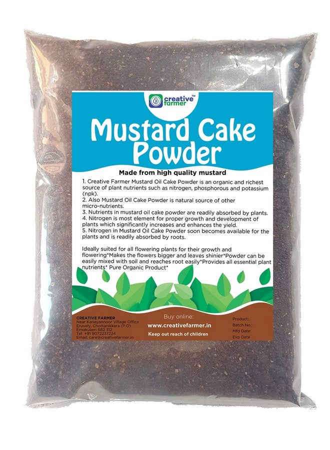 creative farmer مسحوق كعكة زيت الخردل المدعوم من كرييتف فارمر 1 كجم يعزز نمو الجذور للنباتات/الأشجار/الأعشاب - Image 1