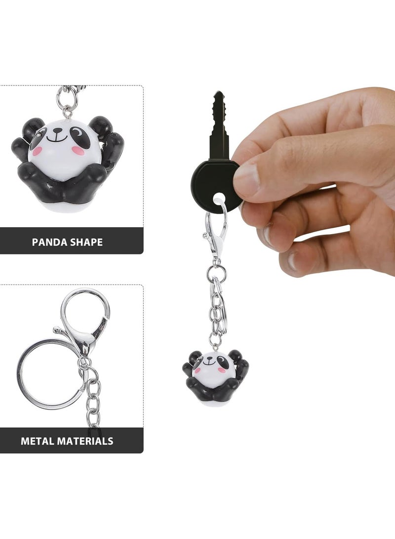 GGOOT 8pcs Panda Keychain Cute Animal Key Ring Handbag Bag Charm Jewelry Panda Lovers Gift Inspirational Keychain Car Cell Phone Decor Ornament - Image 4
