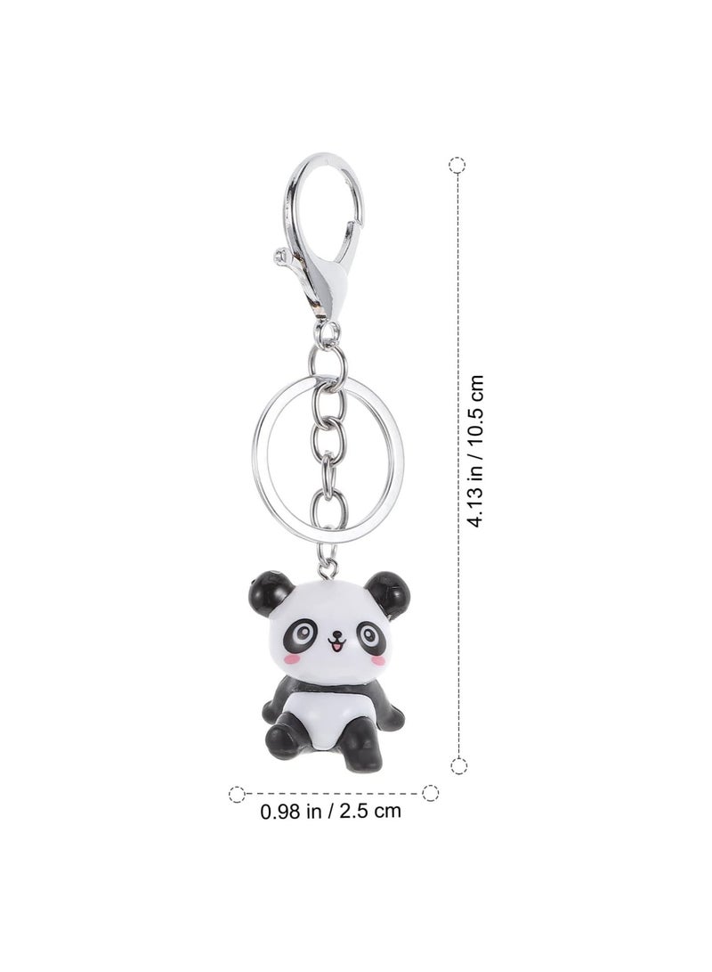 GGOOT 8pcs Panda Keychain Cute Animal Key Ring Handbag Bag Charm Jewelry Panda Lovers Gift Inspirational Keychain Car Cell Phone Decor Ornament - Image 2