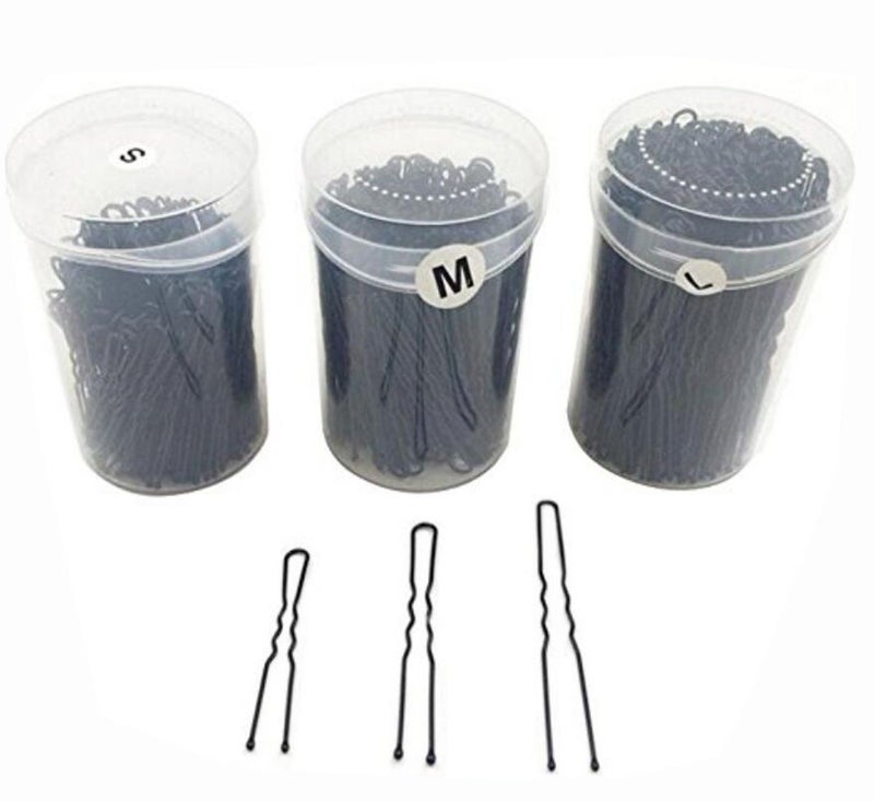 ericotry 160PCSBox U Shaped Hair Pins Hair Bobby Pins Black Metal Pins Bun Pins Hair Slides Grips Hair Accessory For Women Girl Buns UpDos And Hairdressing size S52cm2inch 